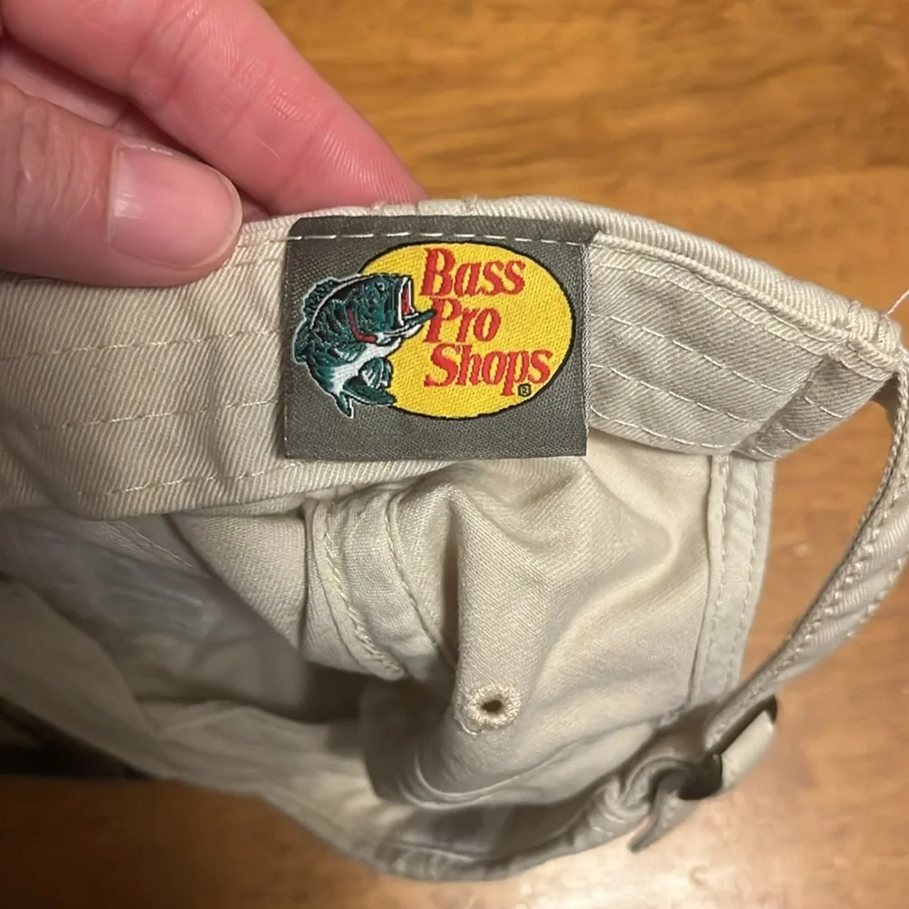 Bass Pro Shops Established 1972 Cream Hat and White Embroidery Adjustable
